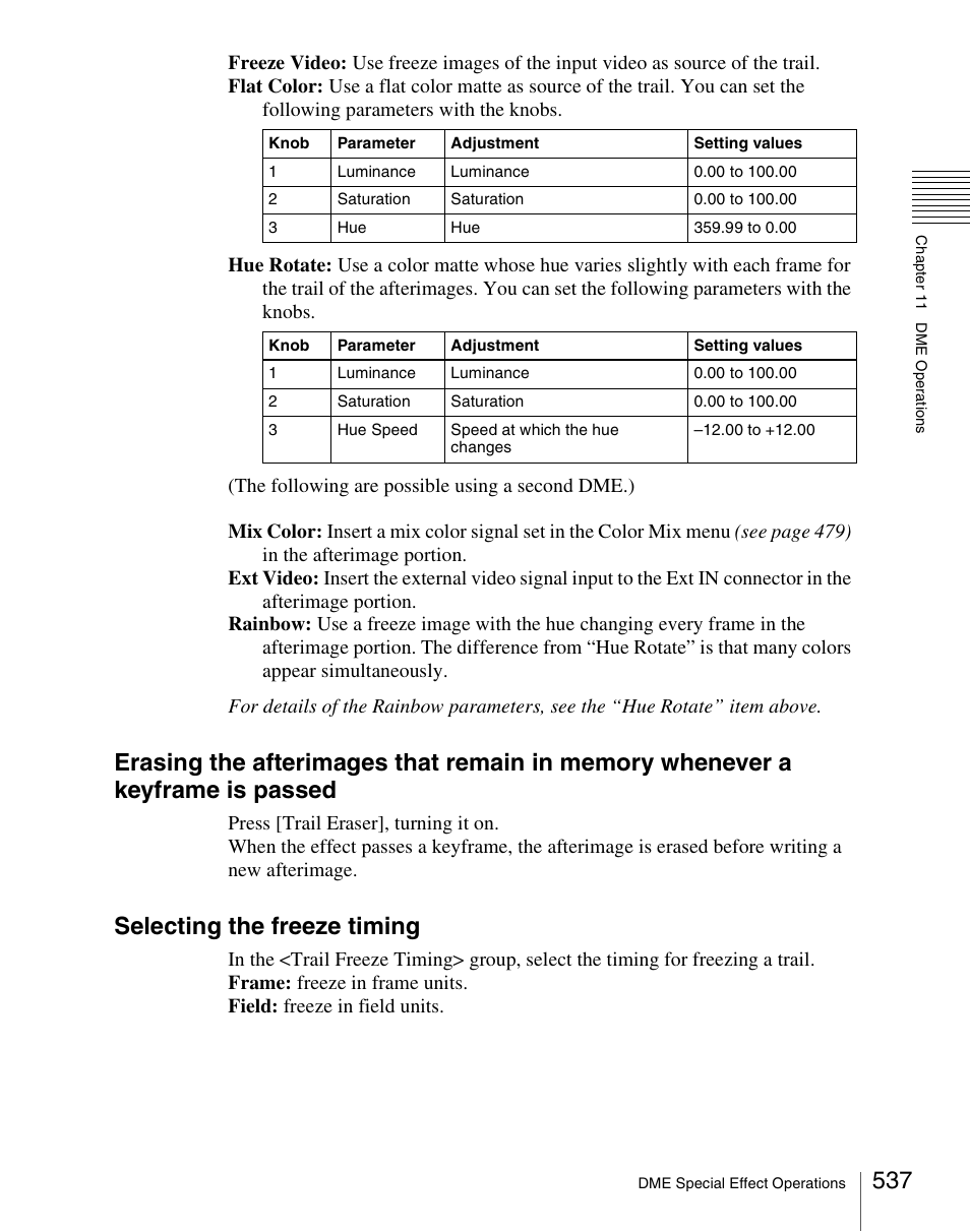 Selecting the freeze timing | Sony Multi Interface Shoe Adapter User Manual | Page 537 / 1094