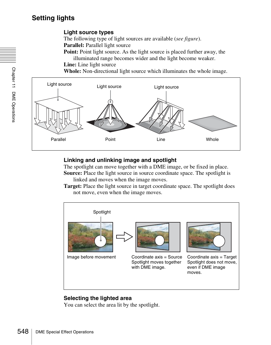 Setting lights | Sony Multi Interface Shoe Adapter User Manual | Page 548 / 1094