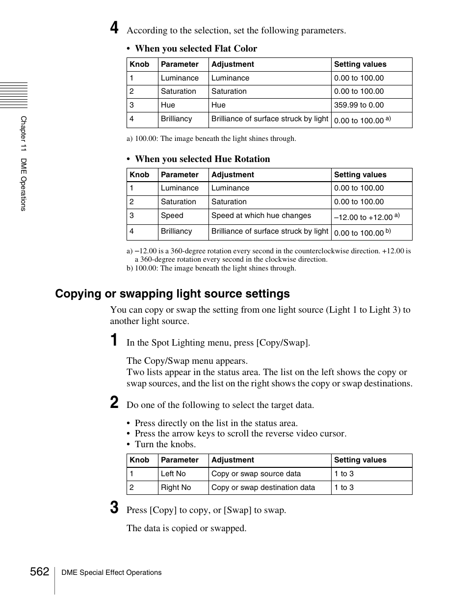 Copying or swapping light source settings | Sony Multi Interface Shoe Adapter User Manual | Page 562 / 1094