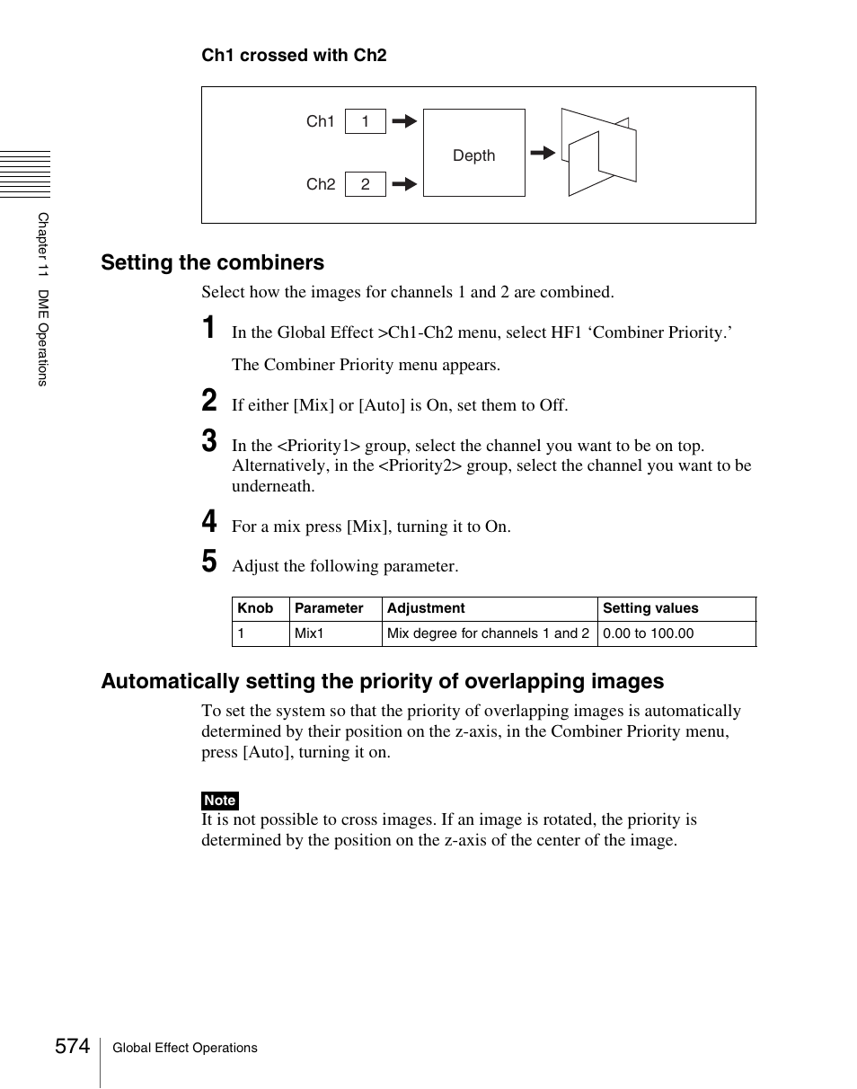 Setting the combiners | Sony Multi Interface Shoe Adapter User Manual | Page 574 / 1094