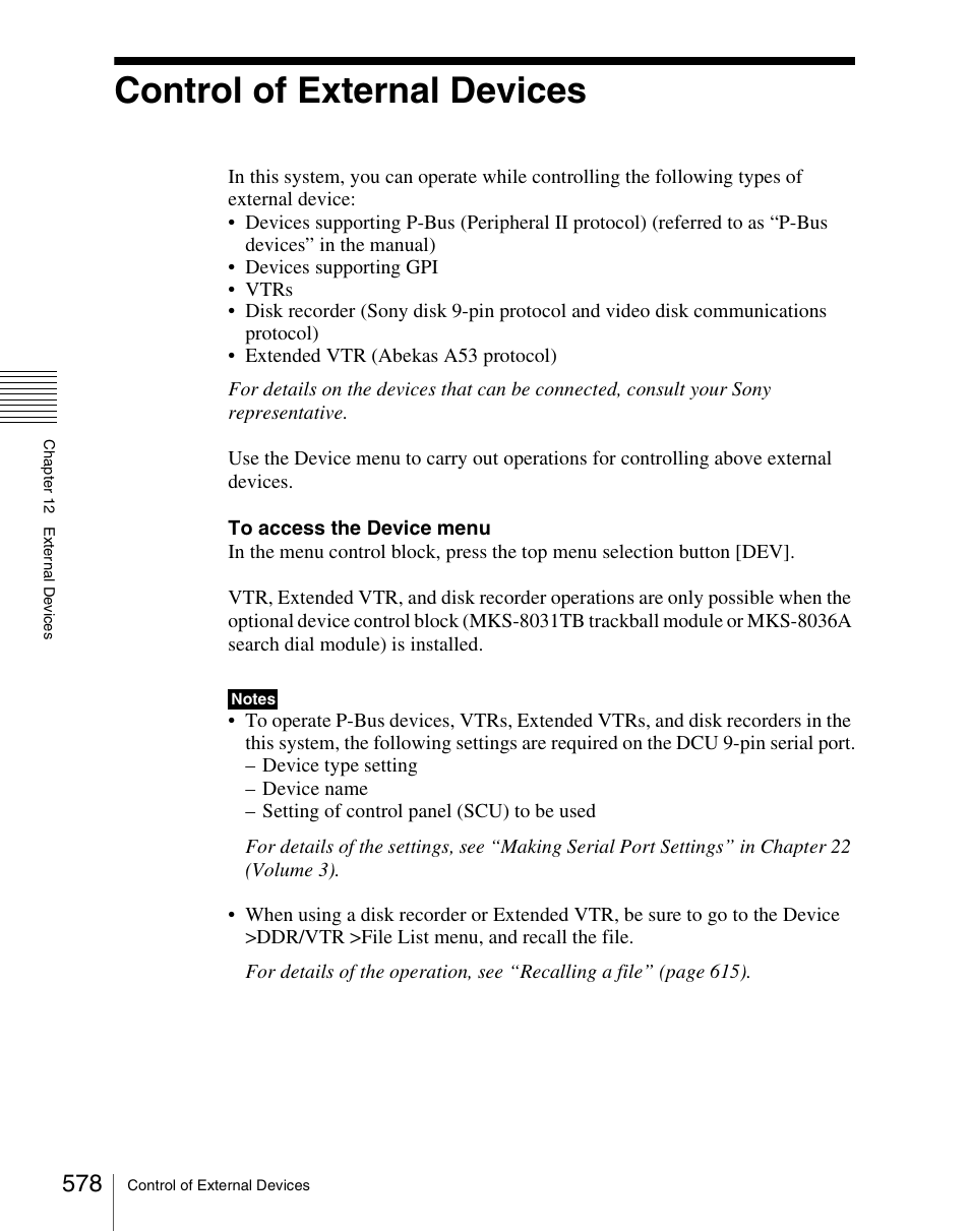 Control of external devices | Sony Multi Interface Shoe Adapter User Manual | Page 578 / 1094