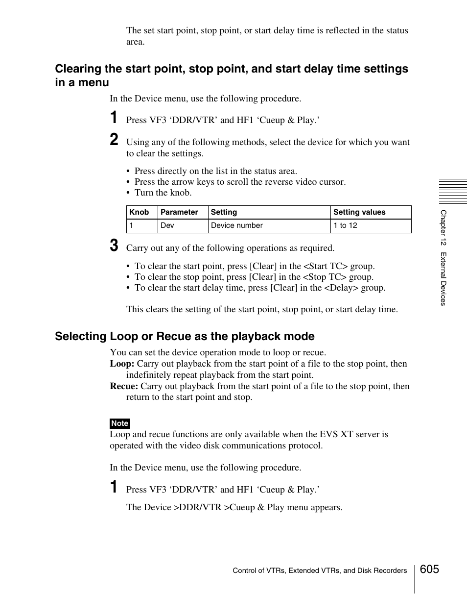 Selecting loop or recue as the playback mode | Sony Multi Interface Shoe Adapter User Manual | Page 605 / 1094