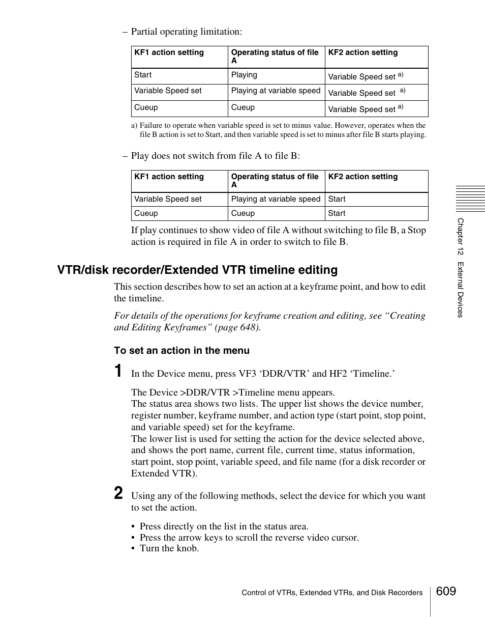 Vtr/disk recorder/extended vtr timeline editing | Sony Multi Interface Shoe Adapter User Manual | Page 609 / 1094