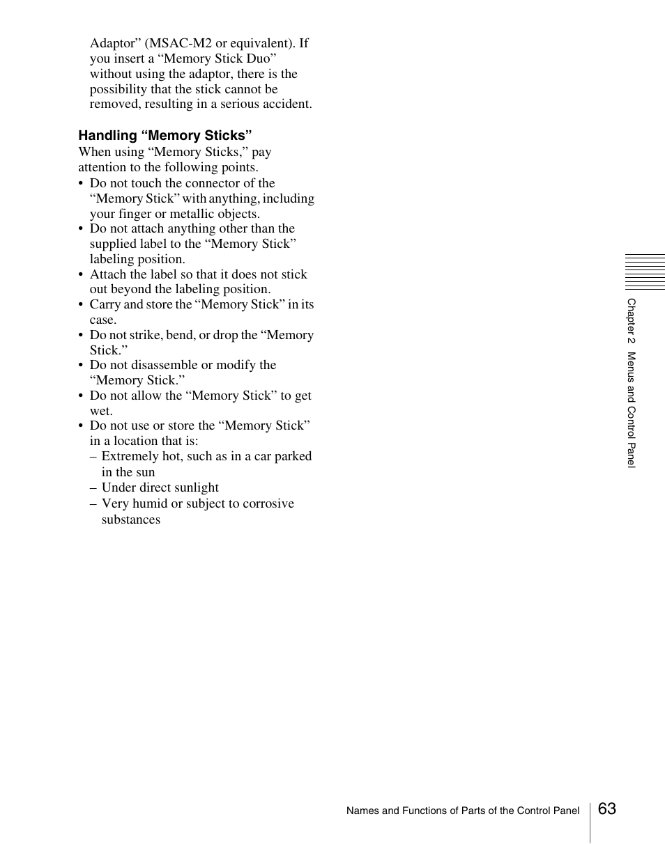 Sony Multi Interface Shoe Adapter User Manual | Page 63 / 1094