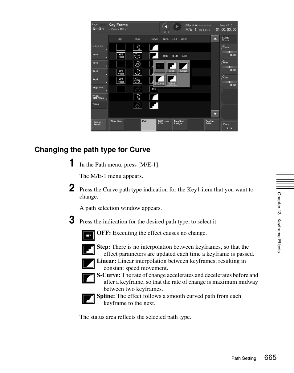 Changing the path type for curve | Sony Multi Interface Shoe Adapter User Manual | Page 665 / 1094