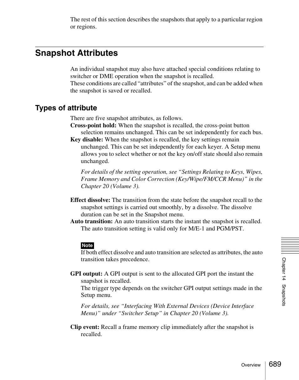 Snapshot attributes, Types of attribute | Sony Multi Interface Shoe Adapter User Manual | Page 689 / 1094