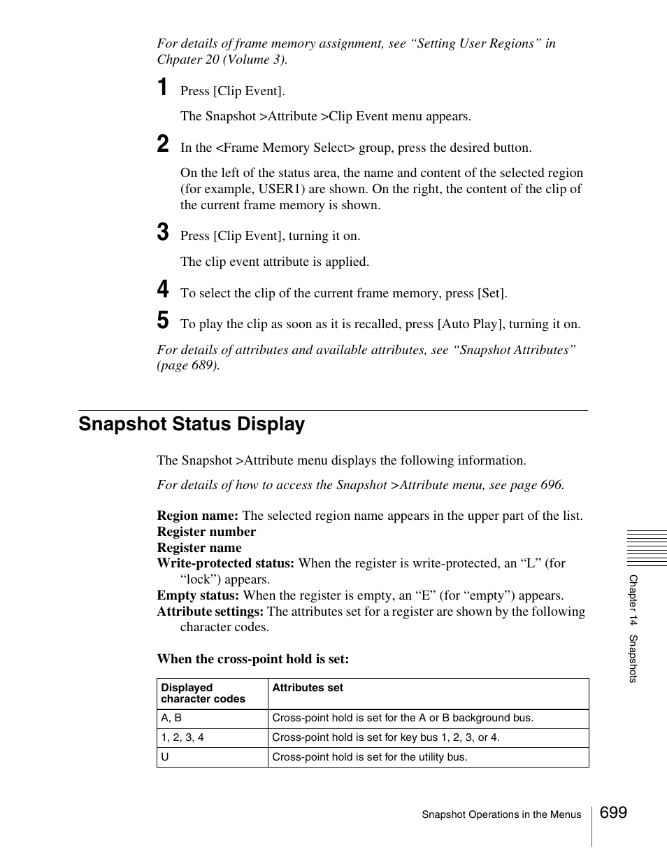 Snapshot status display | Sony Multi Interface Shoe Adapter User Manual | Page 699 / 1094