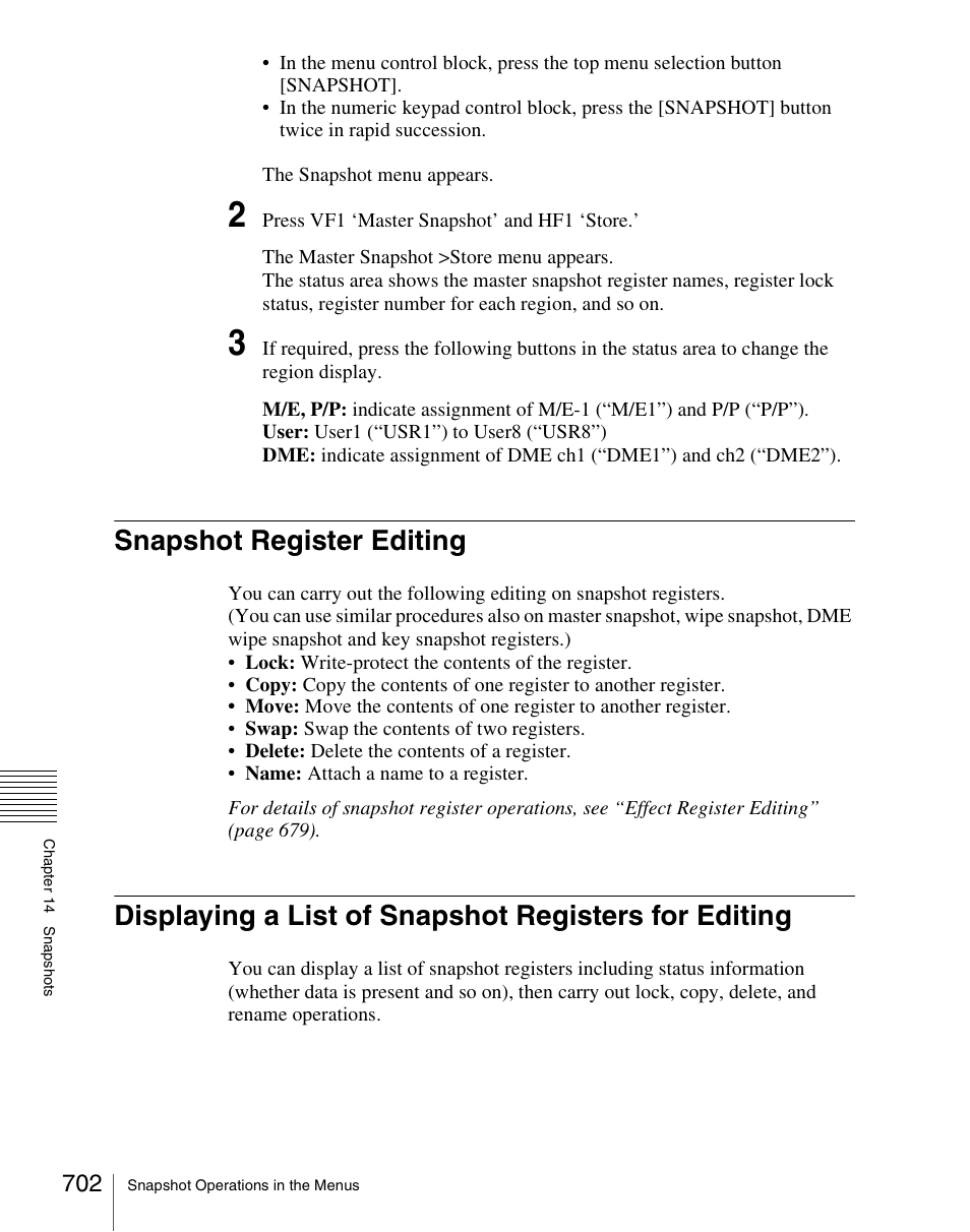 Snapshot register editing | Sony Multi Interface Shoe Adapter User Manual | Page 702 / 1094