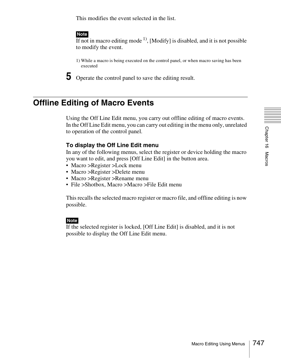 Offline editing of macro events | Sony Multi Interface Shoe Adapter User Manual | Page 747 / 1094