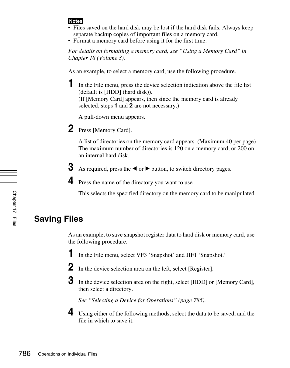 Saving files | Sony Multi Interface Shoe Adapter User Manual | Page 786 / 1094