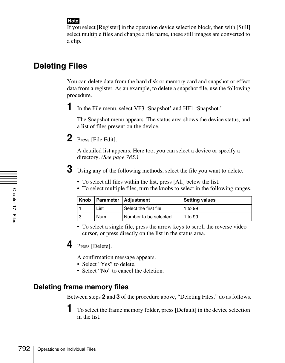 Deleting files | Sony Multi Interface Shoe Adapter User Manual | Page 792 / 1094