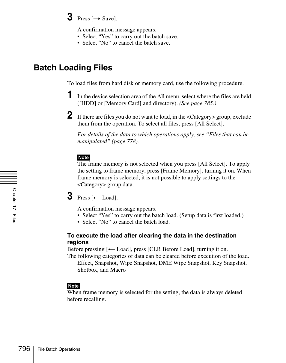 Batch loading files | Sony Multi Interface Shoe Adapter User Manual | Page 796 / 1094