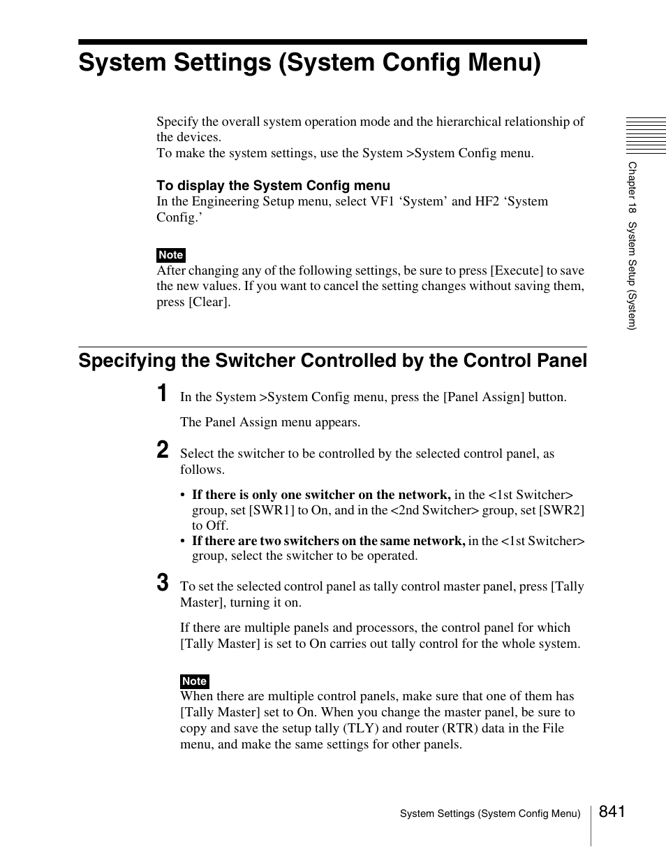 System settings (system config menu) | Sony Multi Interface Shoe Adapter User Manual | Page 841 / 1094