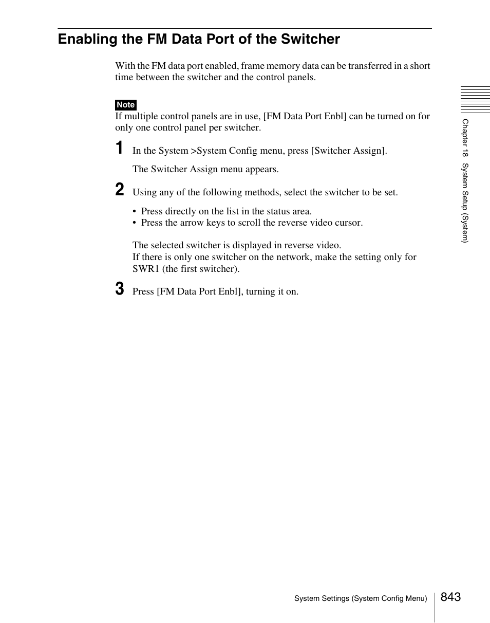 Enabling the fm data port of the switcher | Sony Multi Interface Shoe Adapter User Manual | Page 843 / 1094