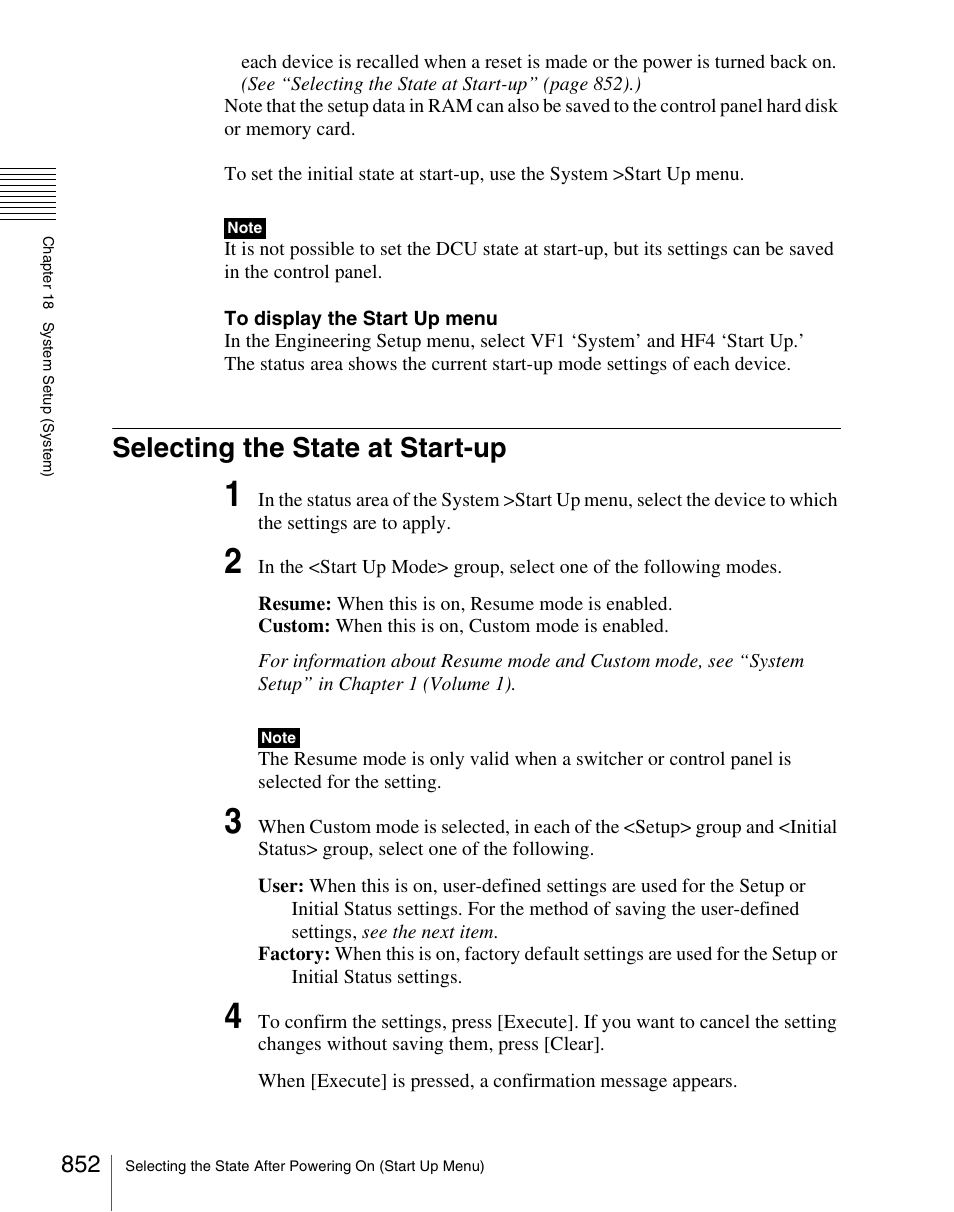 Selecting the state at start-up | Sony Multi Interface Shoe Adapter User Manual | Page 852 / 1094