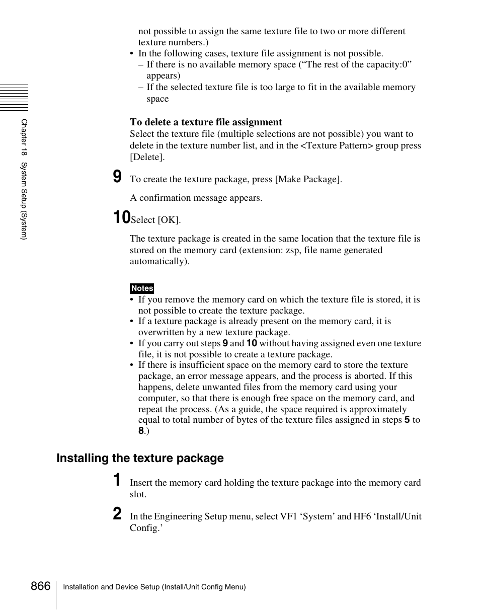 Installing the texture package | Sony Multi Interface Shoe Adapter User Manual | Page 866 / 1094