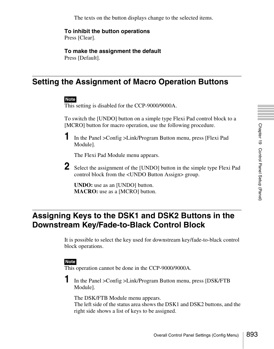 Setting the assignment of macro operation buttons, Fade-to-black control block | Sony Multi Interface Shoe Adapter User Manual | Page 893 / 1094