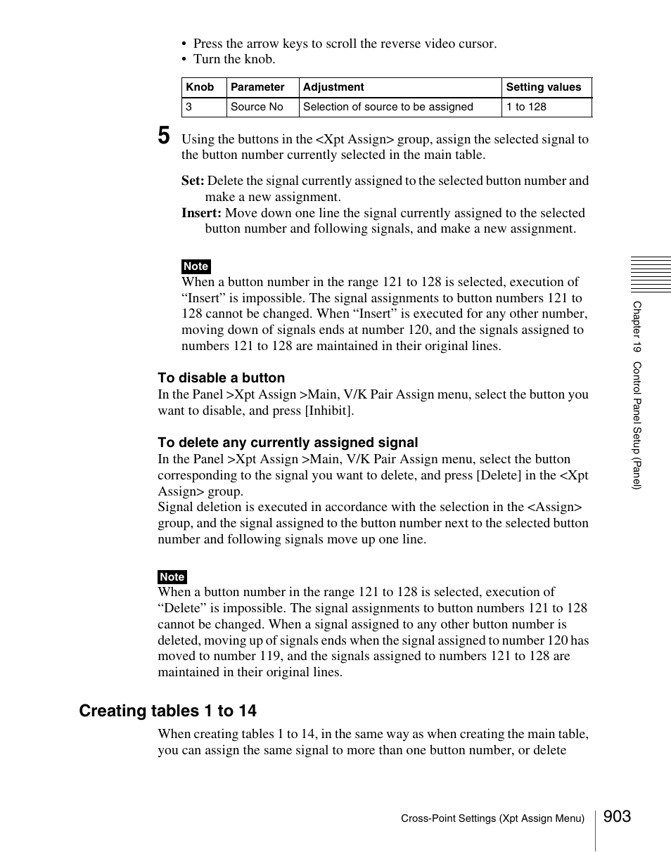 Creating tables 1 to 14 | Sony Multi Interface Shoe Adapter User Manual | Page 903 / 1094