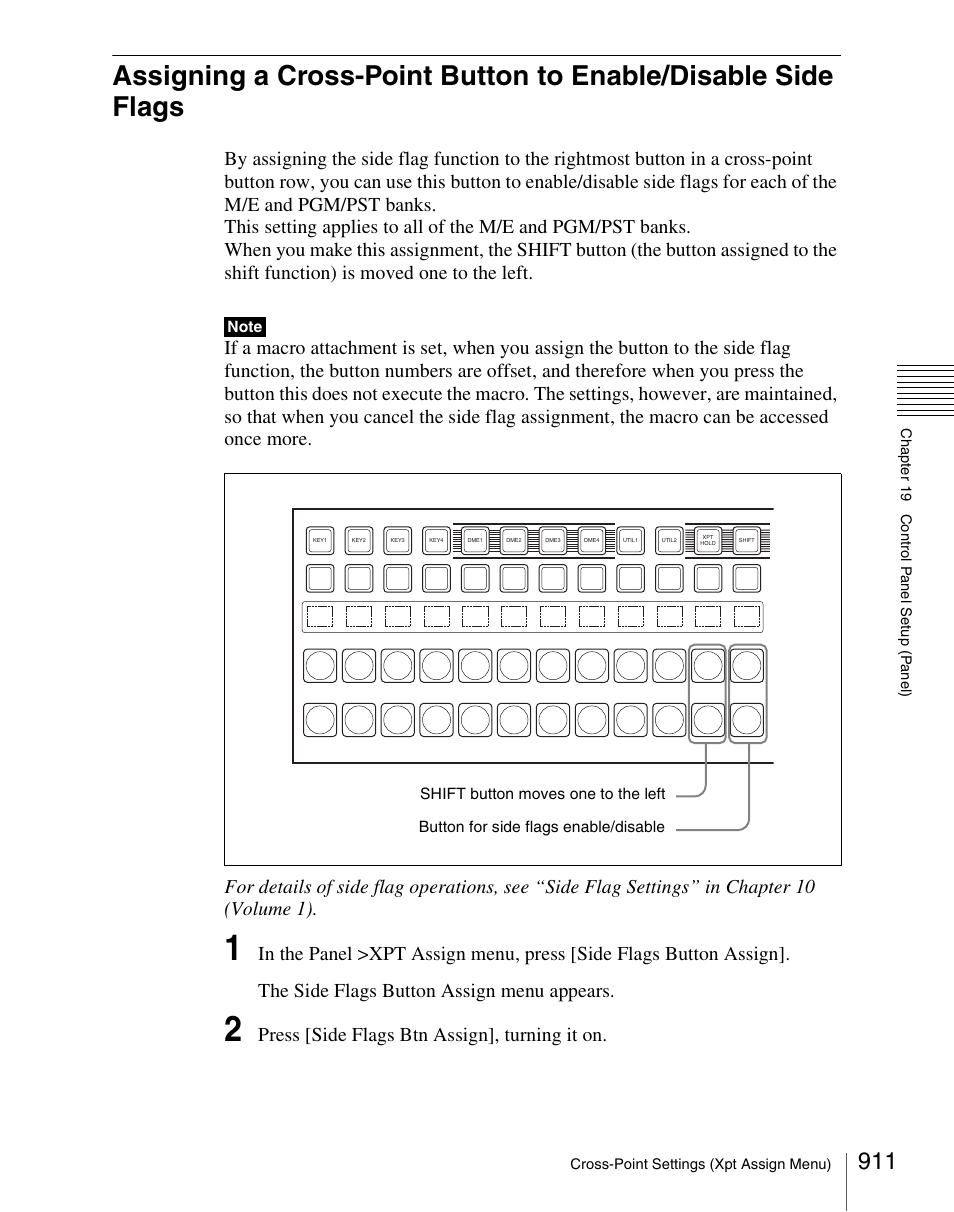 Press [side flags btn assign], turning it on | Sony Multi Interface Shoe Adapter User Manual | Page 911 / 1094