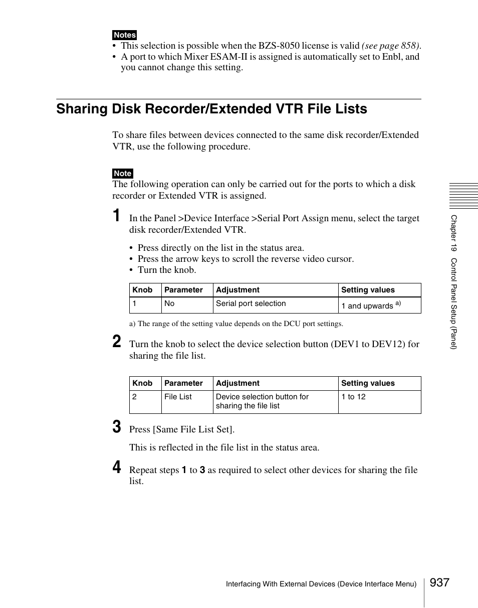 Sharing disk recorder/extended vtr file lists | Sony Multi Interface Shoe Adapter User Manual | Page 937 / 1094