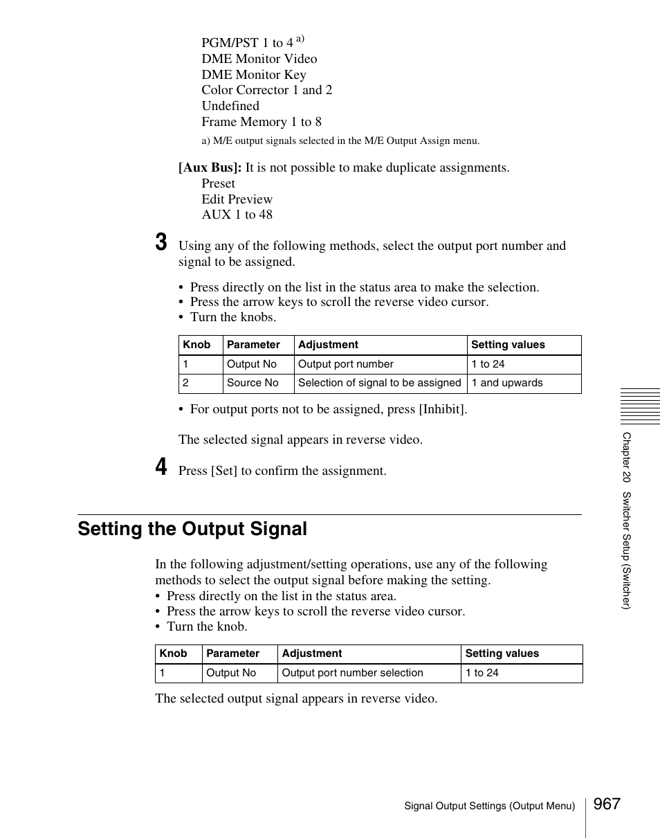 Setting the output signal | Sony Multi Interface Shoe Adapter User Manual | Page 967 / 1094