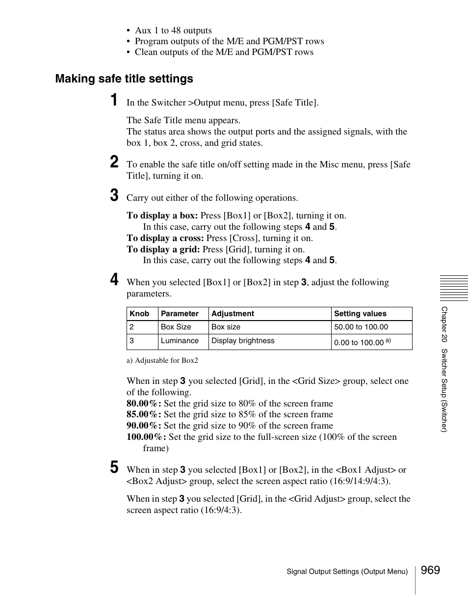 Making safe title settings | Sony Multi Interface Shoe Adapter User Manual | Page 969 / 1094