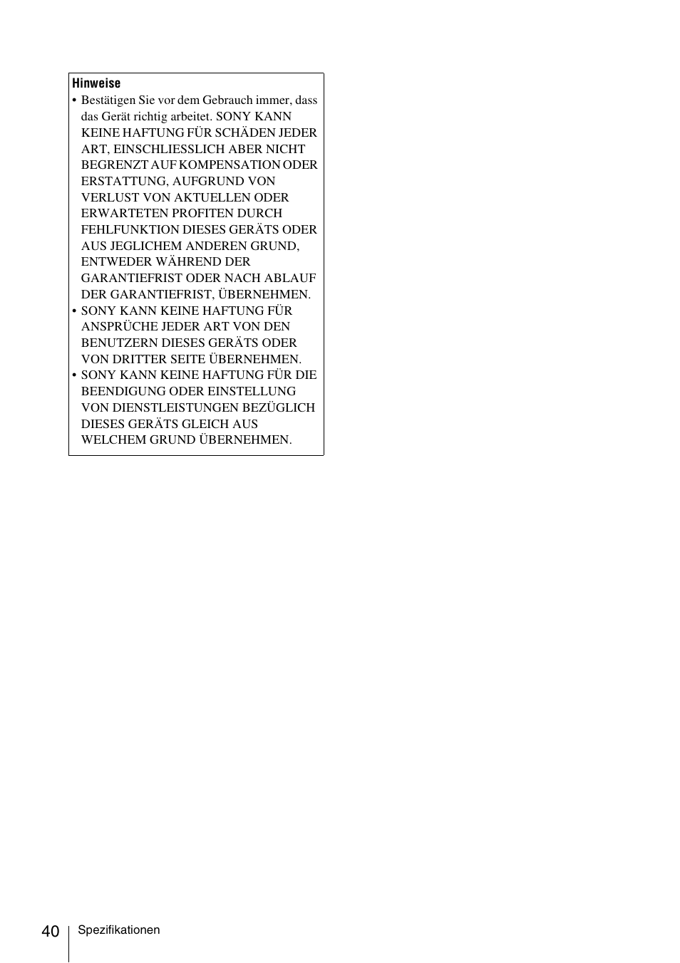 Sony FA-WRC1M Wireless Radio Commander User Manual | Page 40 / 81