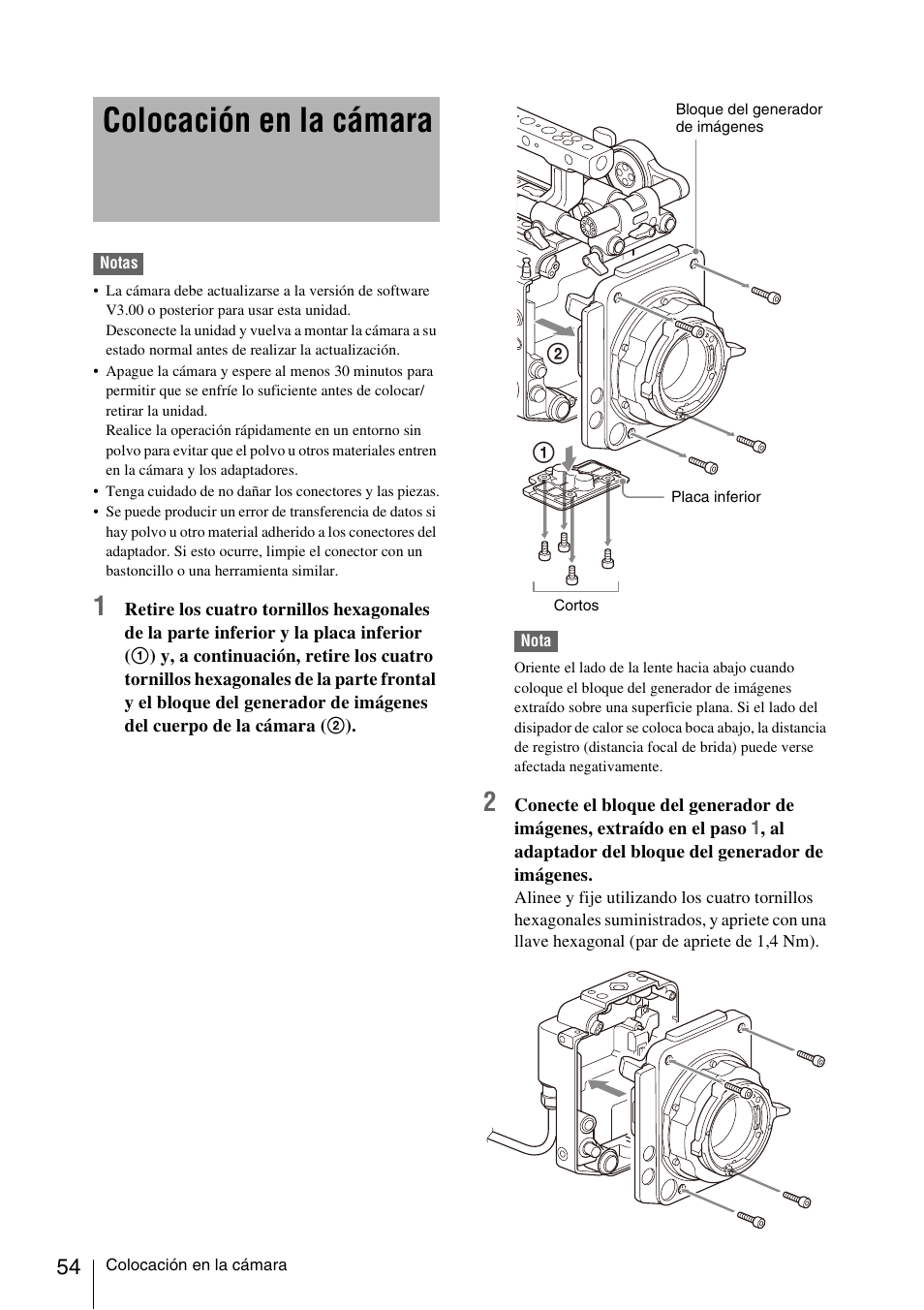 Colocación en la cámara | Sony FA-WRC1M Wireless Radio Commander User Manual | Page 54 / 81