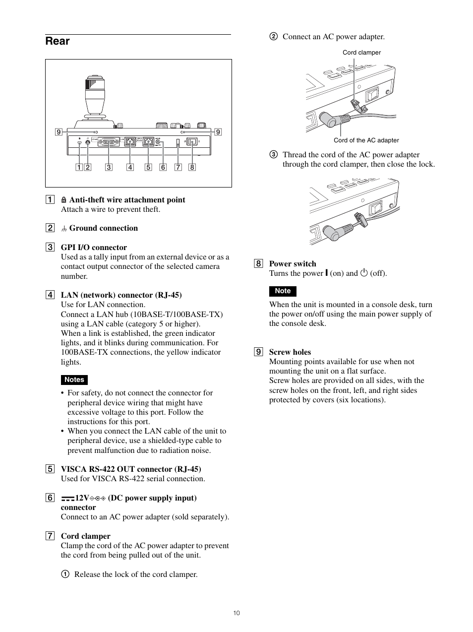 Rear | Sony WI-1000XM2 Noise-Canceling Wireless In-Ear Headphones (Black) User Manual | Page 10 / 62