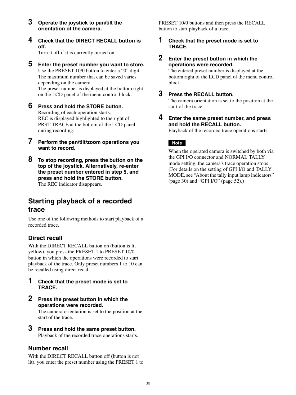 Starting playback of a recorded trace | Sony WI-1000XM2 Noise-Canceling Wireless In-Ear Headphones (Black) User Manual | Page 38 / 62