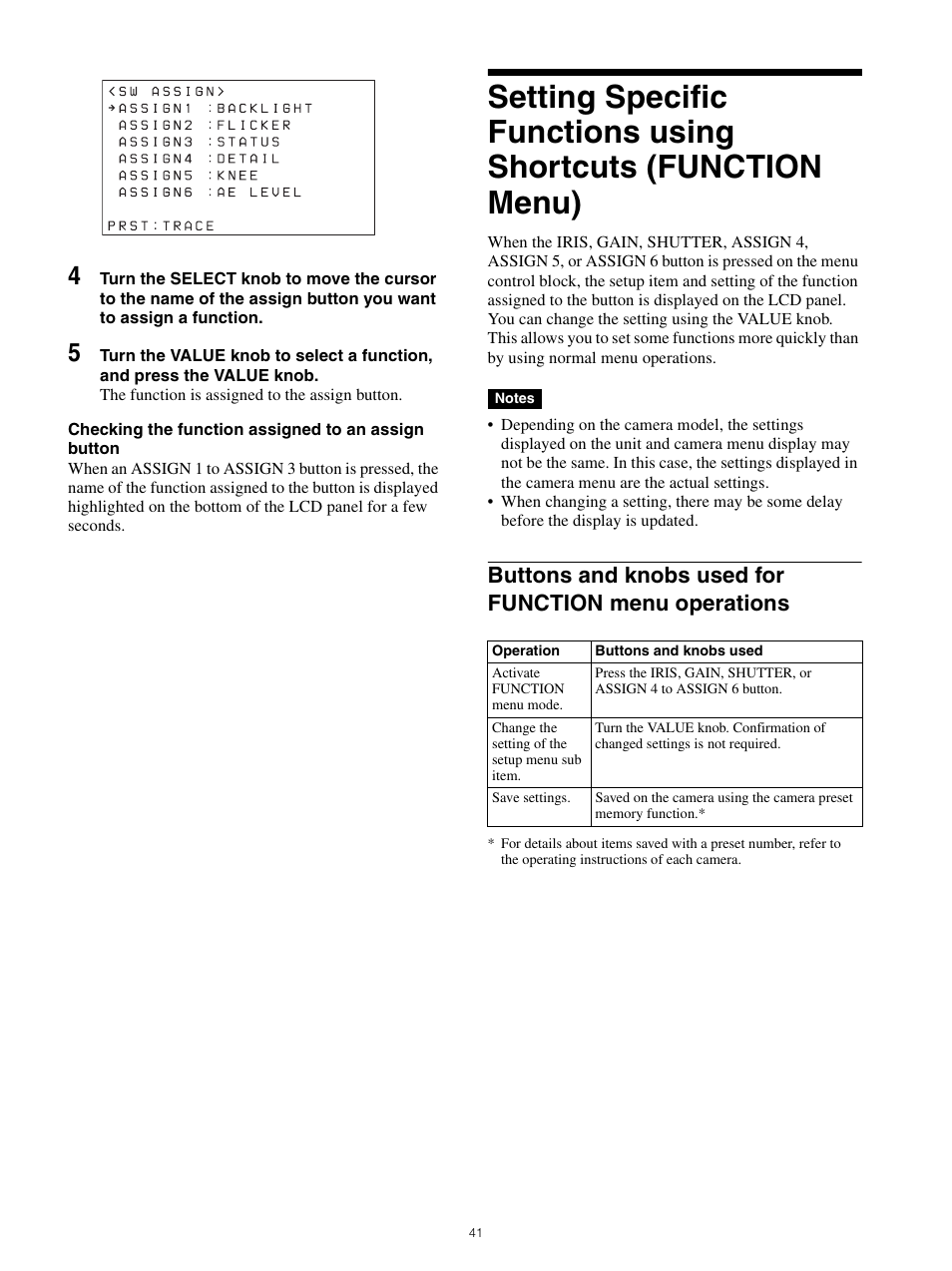 Buttons and knobs used for function menu, Operations | Sony WI-1000XM2 Noise-Canceling Wireless In-Ear Headphones (Black) User Manual | Page 41 / 62