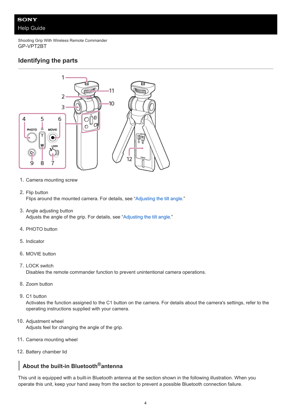 Identifying the parts | Sony MDR-EX15AP EX Monitor Headphones (Black) User Manual | Page 4 / 24