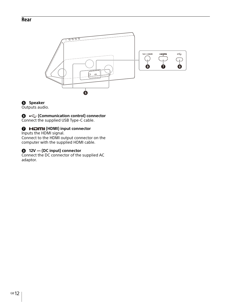 Rear | Sony IER-M7 In-Ear Monitor Headphones User Manual | Page 12 / 24