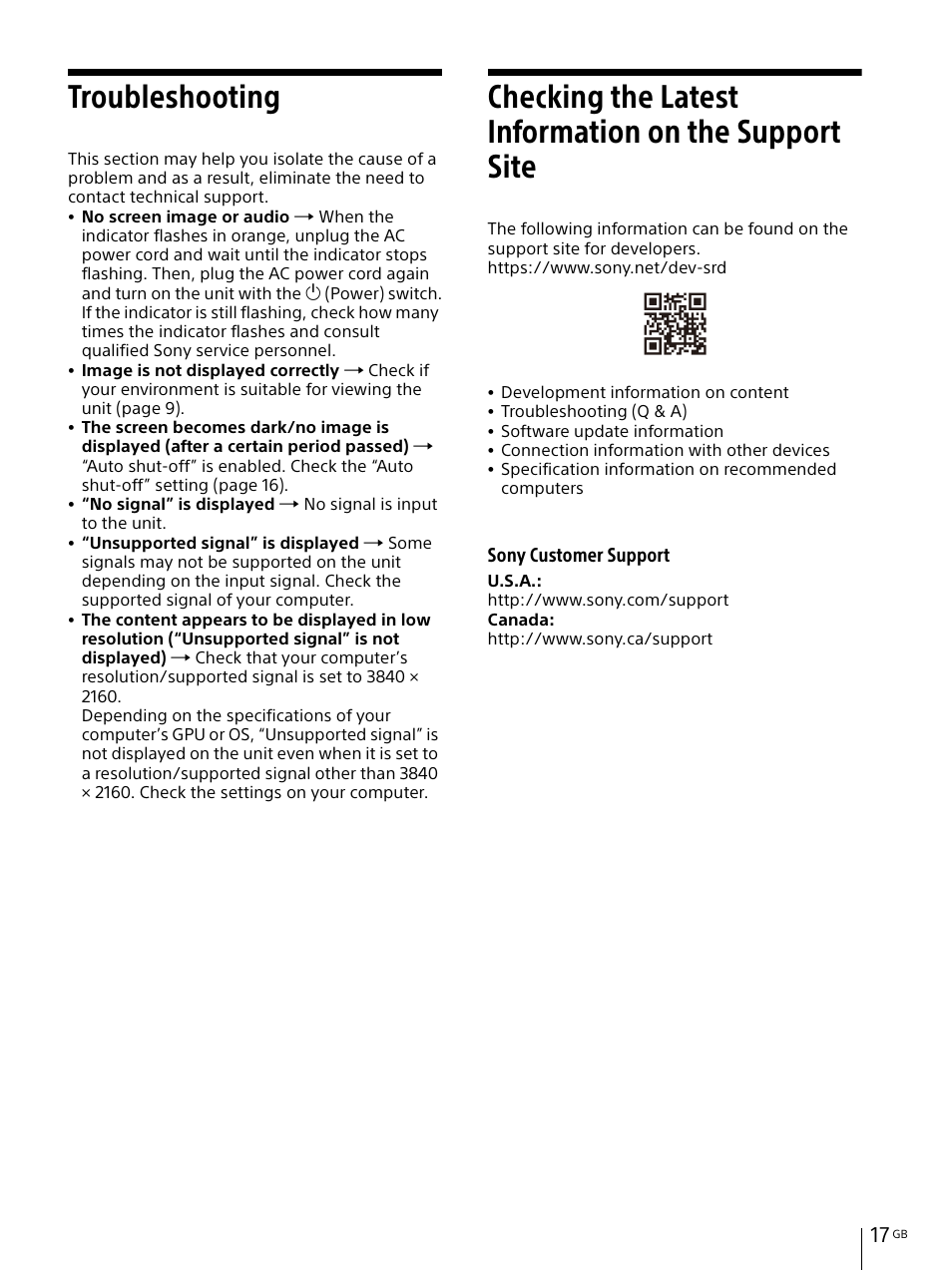 Troubleshooting | Sony IER-M7 In-Ear Monitor Headphones User Manual | Page 17 / 24