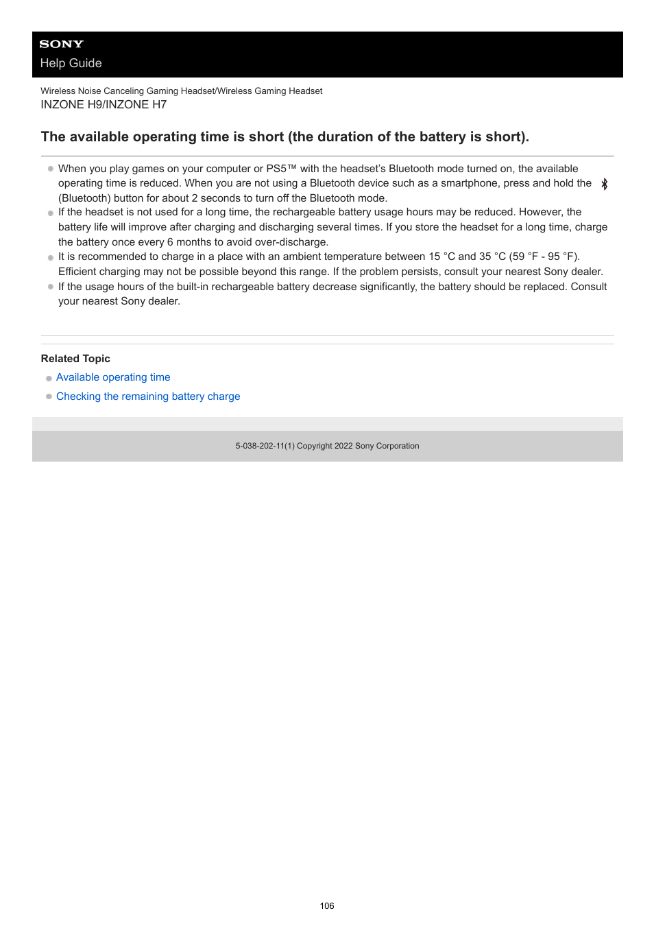 Sony MDR-MV1 Open-Back Reference Monitor Headphones User Manual | Page 106 / 123