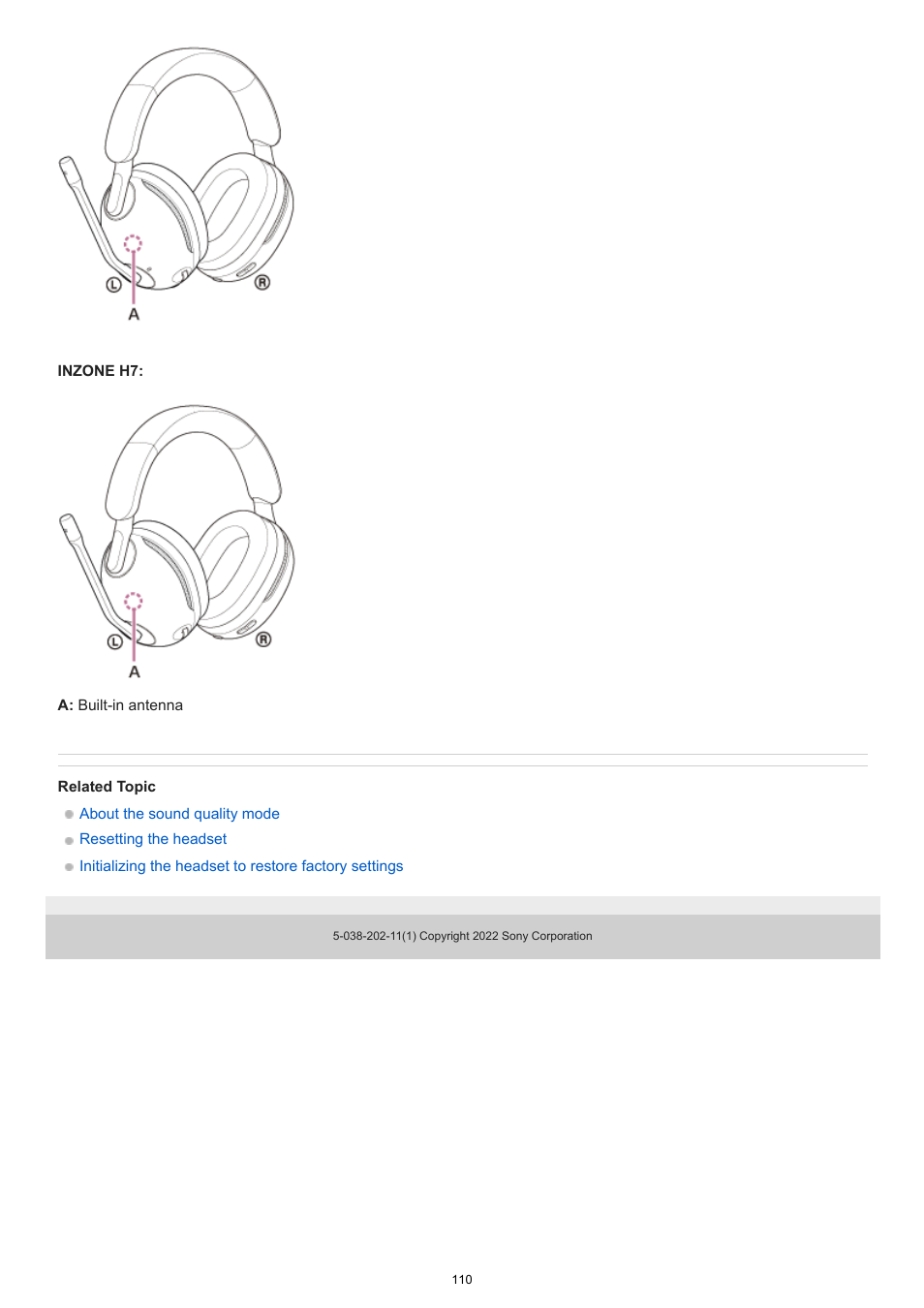 Sony MDR-MV1 Open-Back Reference Monitor Headphones User Manual | Page 110 / 123