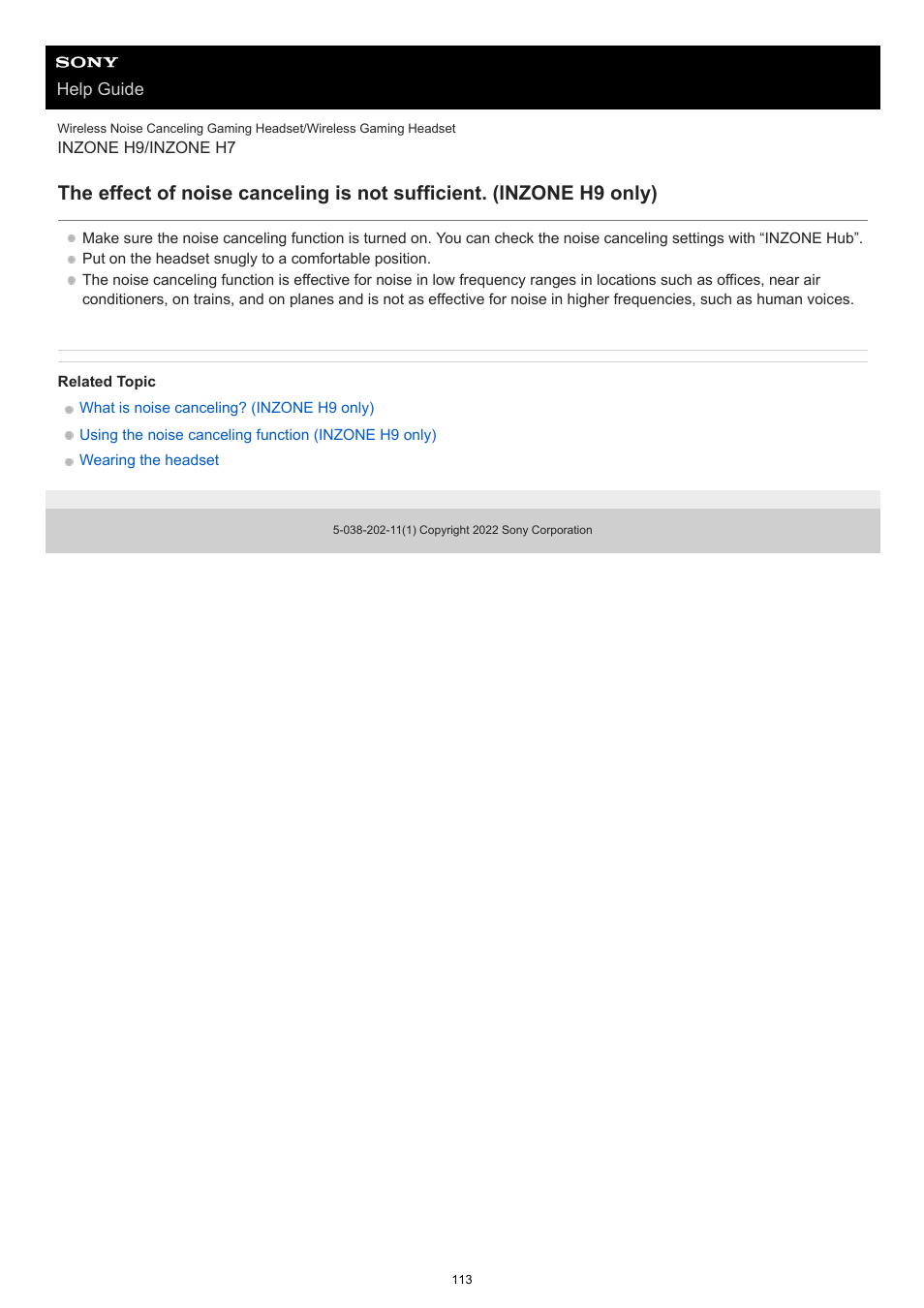Sony MDR-MV1 Open-Back Reference Monitor Headphones User Manual | Page 113 / 123