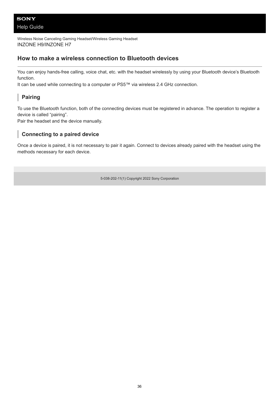 Sony MDR-MV1 Open-Back Reference Monitor Headphones User Manual | Page 36 / 123