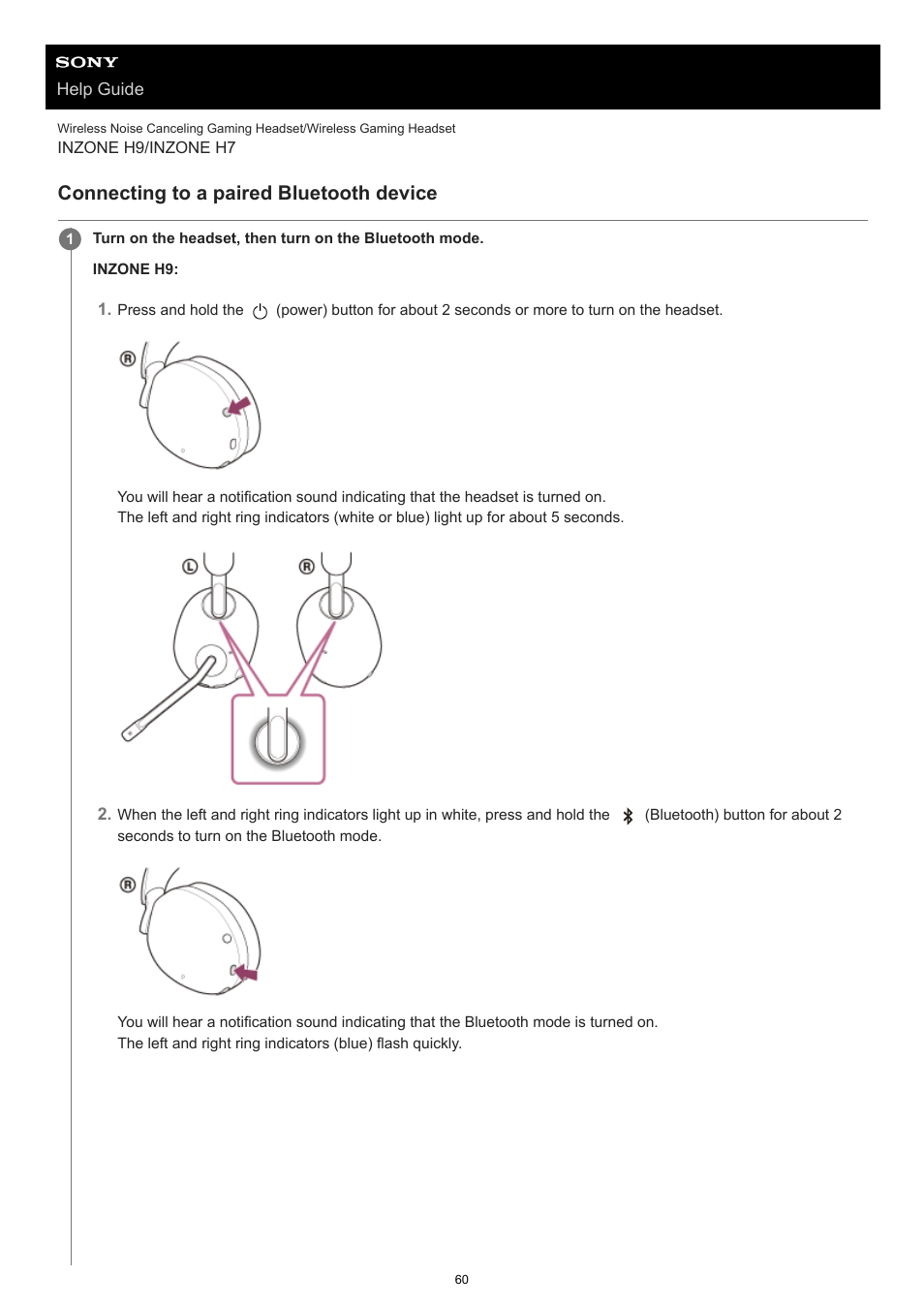 Connecting to a paired bluetooth device, If they are not connected, see | Sony MDR-MV1 Open-Back Reference Monitor Headphones User Manual | Page 60 / 123