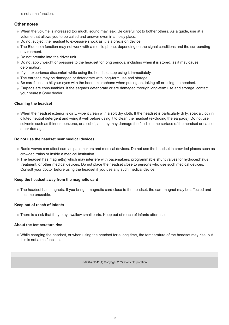 Sony MDR-MV1 Open-Back Reference Monitor Headphones User Manual | Page 95 / 123