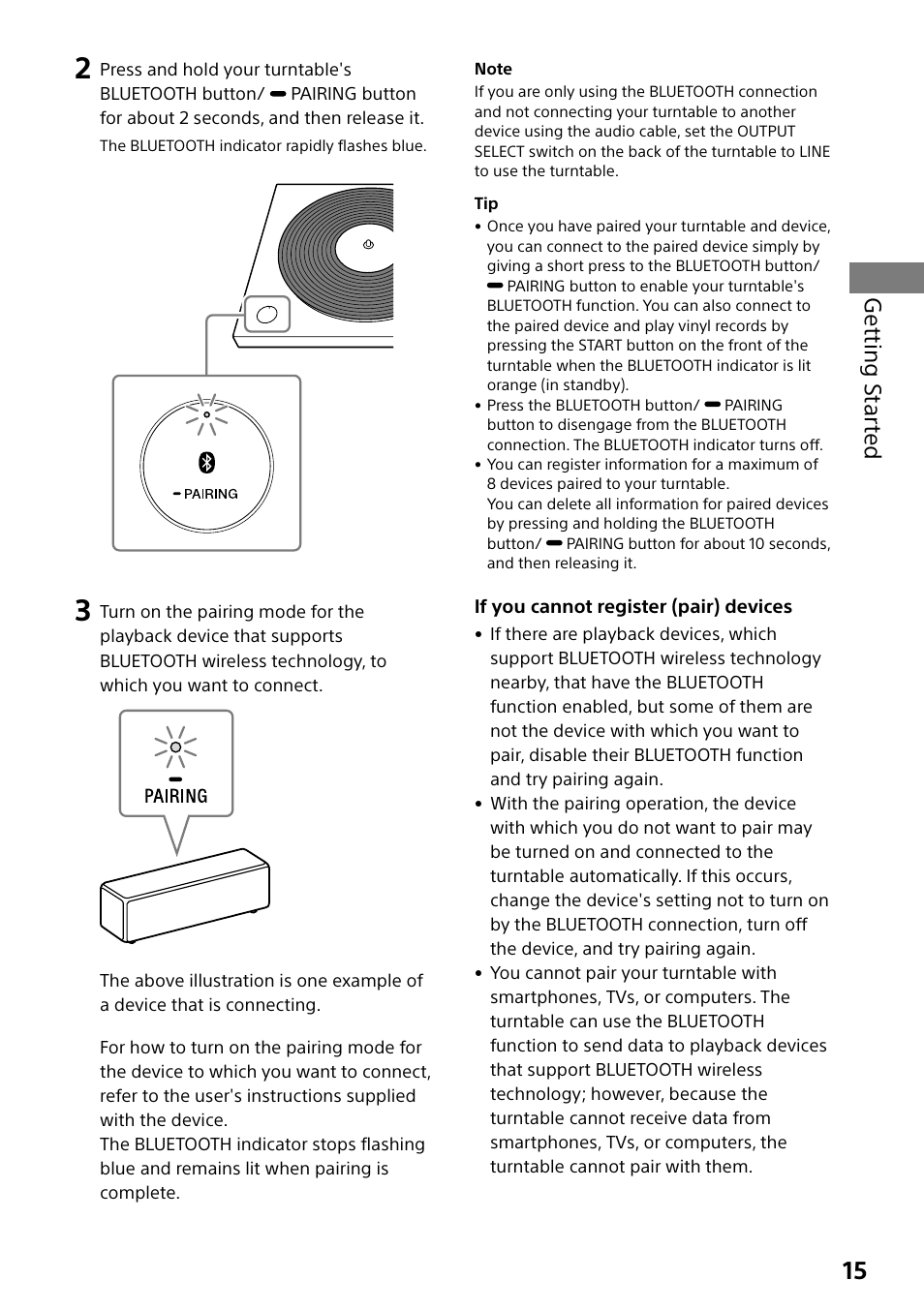 Ge tting s tar te d | Sony Compact 4K60 Box-Style Remote Camera with 25x Optical Zoom (Black) User Manual | Page 15 / 28