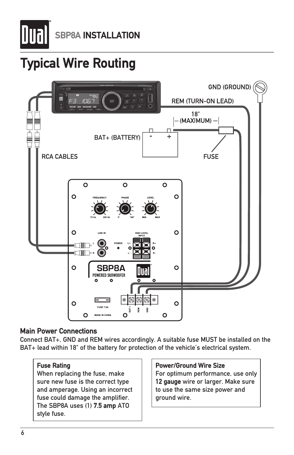 Typical wire routing | Dual ILLUMINITE SBP8A User Manual | Page 6 / 12