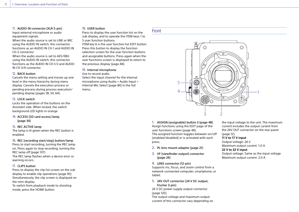 Front | Sony LHP-1 Lens Hood User Manual | Page 11 / 153