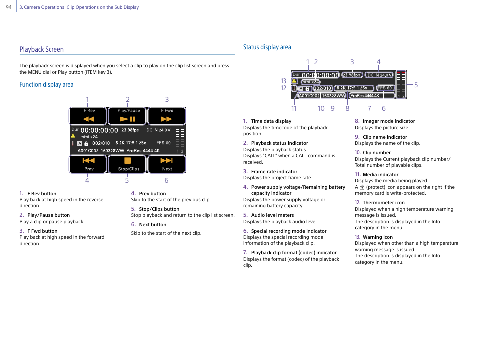 Playback screen | Sony LHP-1 Lens Hood User Manual | Page 94 / 153