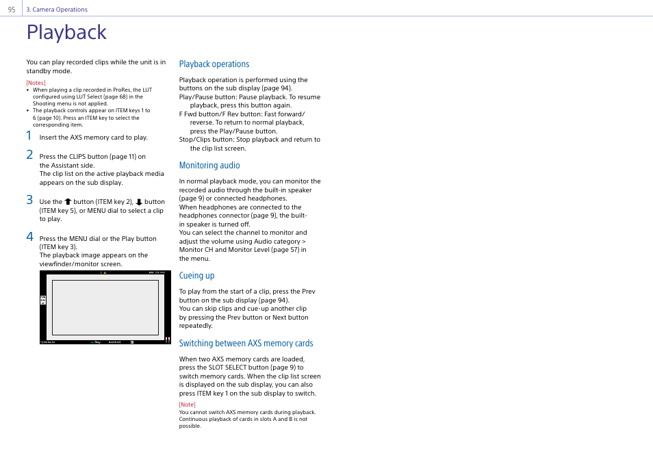 Playback | Sony LHP-1 Lens Hood User Manual | Page 95 / 153