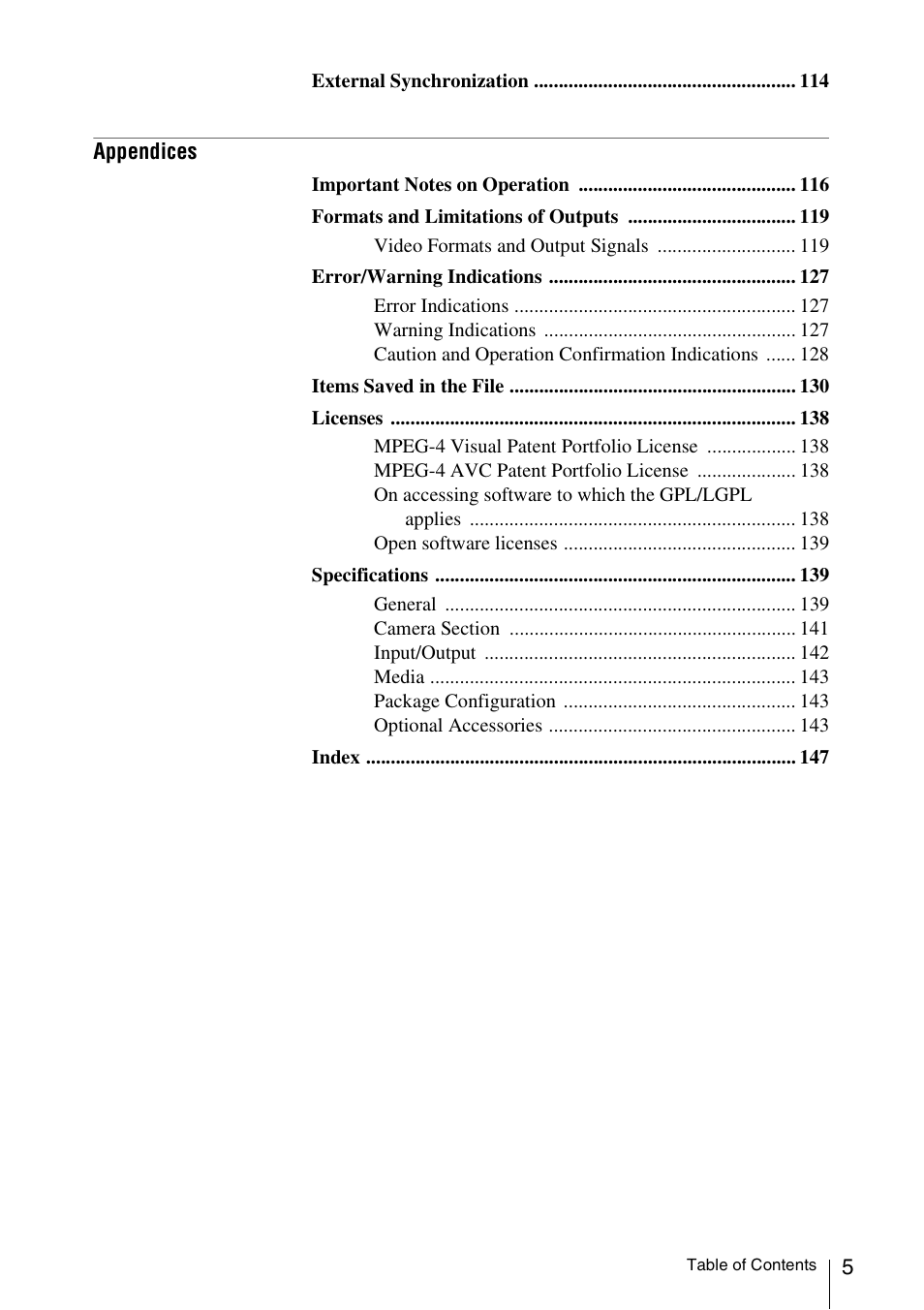 Sony LA-EA5 A-Mount to E-Mount Adapter User Manual | Page 5 / 150