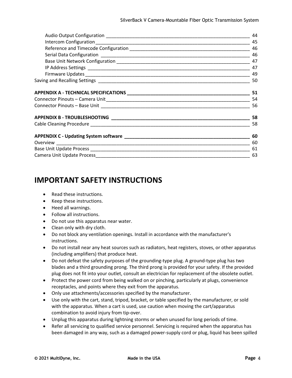 Important safety instructions | Sony FE 2x Teleconverter User Manual | Page 4 / 64