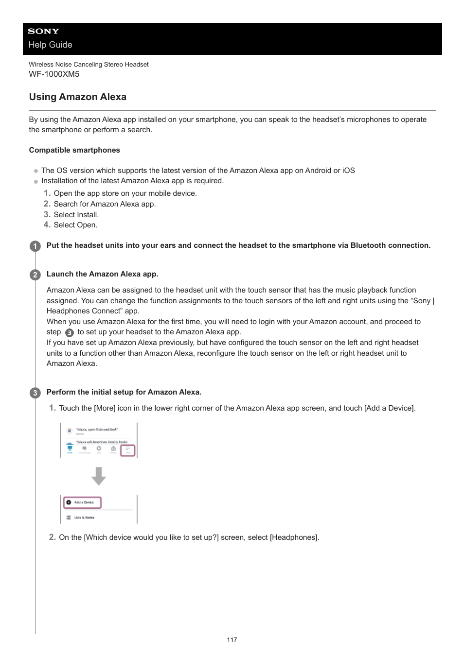 Using amazon alexa | Sony E 55-210mm f/4.5-6.3 OSS Lens (Black) User Manual | Page 117 / 178