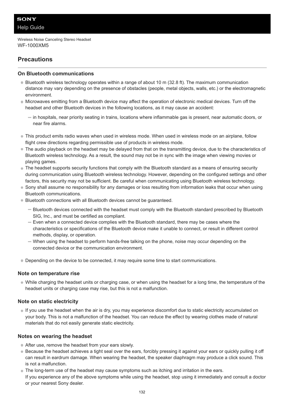 Precautions | Sony E 55-210mm f/4.5-6.3 OSS Lens (Black) User Manual | Page 132 / 178