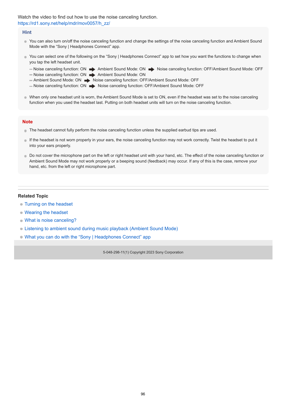 Sony E 55-210mm f/4.5-6.3 OSS Lens (Black) User Manual | Page 96 / 178